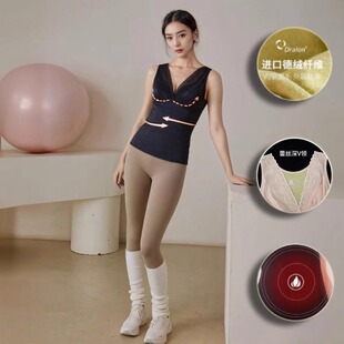 德绒保暖内衣加绒背心女款上衣发热内搭加厚2025新款秋冬季大码