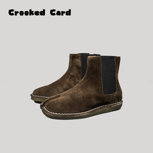 CARD 软底软面乐福鞋 25S 秋冬中帮分趾鞋 中筒短靴 新款 CROOKED