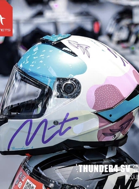 西班牙MT头盔雷神4全盔摩托车男女大尾翼赛机车夏季安全骑行四季