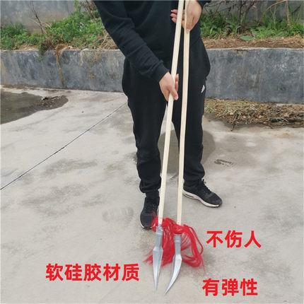 软硅胶橡红缨枪霸王枪赵子龙长矛枪 武术太极中小学生用训练表演