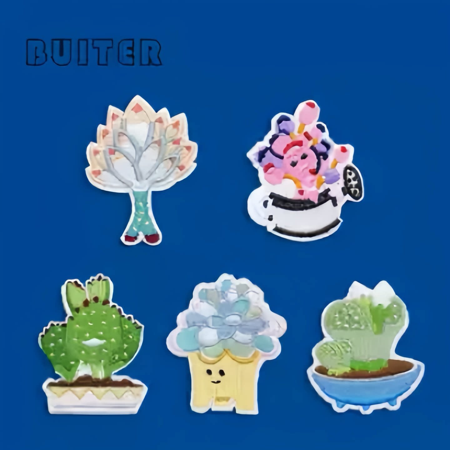 多肉植物贴花儿童衣服补丁贴布贴时尚图案贴裤子装饰羽绒修补破洞