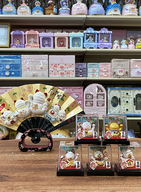 金石工坊迷你招财猫车载创意个性平安摆件桌面装饰品可爱生日礼物