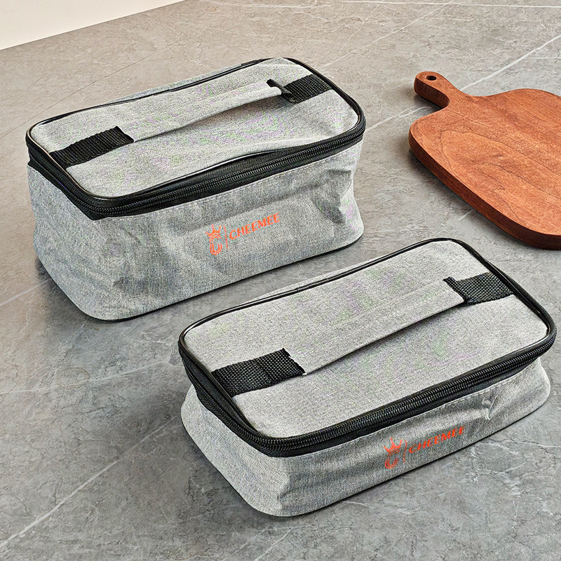 便携式保温包小号饭盒袋拉链手提保温袋午餐包户外小物件收纳包