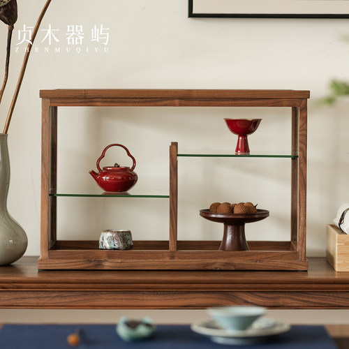 贞木器玻璃茶具收纳柜
