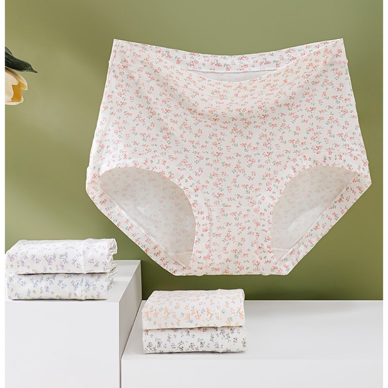 内裤女纯棉中高腰妈妈碎花中老年全棉裆抗菌胖MM大码三角短裤透气,女士内衣/男士内衣/家居服,女三角裤,淘宝优惠券,粉丝福利购,淘宝优惠卷