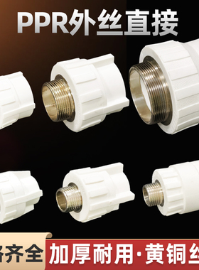 PPR外丝直接4分20外牙直通25 32 40热熔水管配件50自来水管接头63