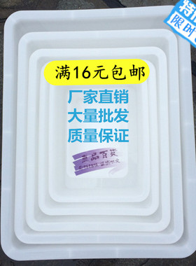 白色塑料盆厨房用具盆子家用长方形不透明盆可做养殖盆小号方盆