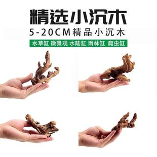 沉木柚木杜鹃乌龟鱼缸造景树桩树根晒台摆件天然躲避树枝拱桥小