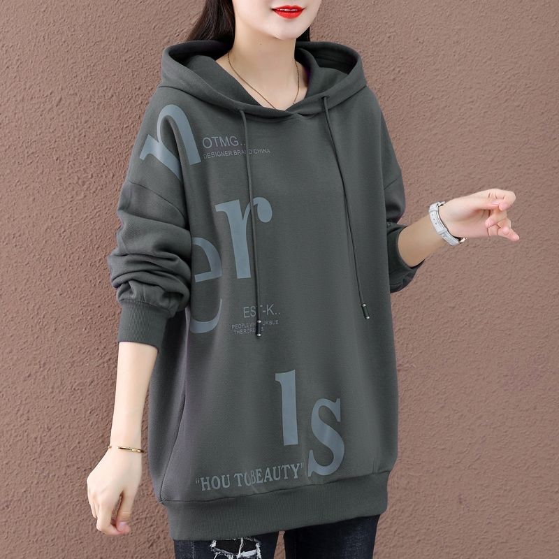 含棉oversize卫衣女2021