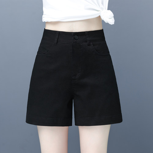 黑色短裤女夏季2026新款高腰薄款
