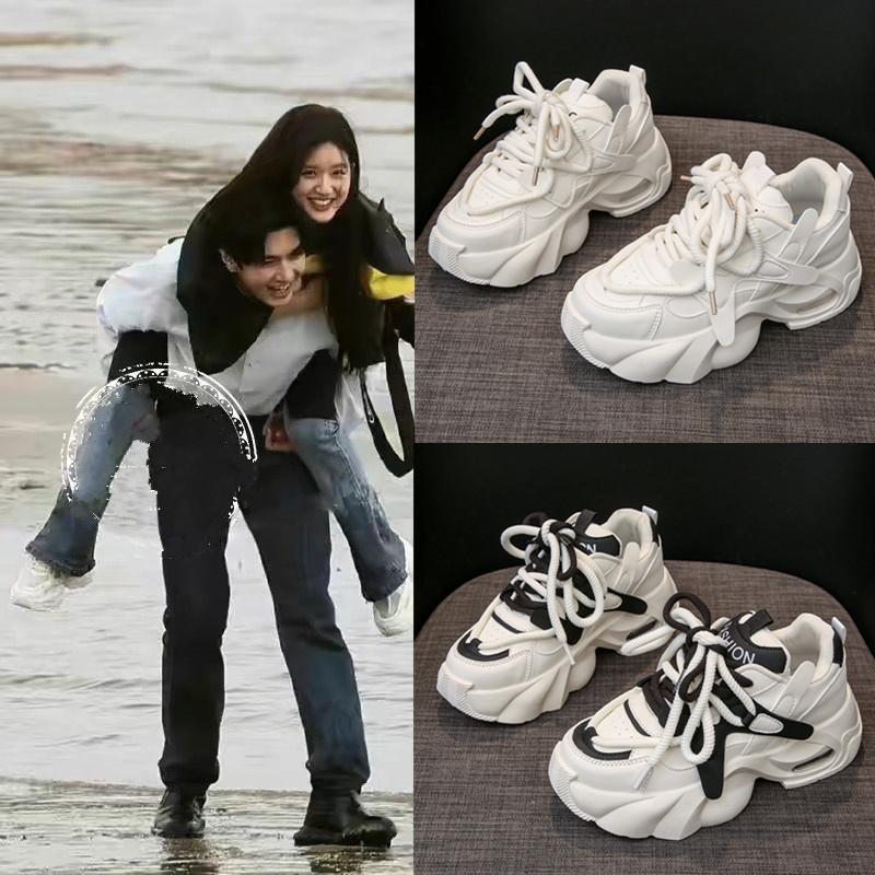 偷偷藏不住赵露思桑稚同款厚底运动老爹鞋爆款百搭休闲潮酷小白鞋