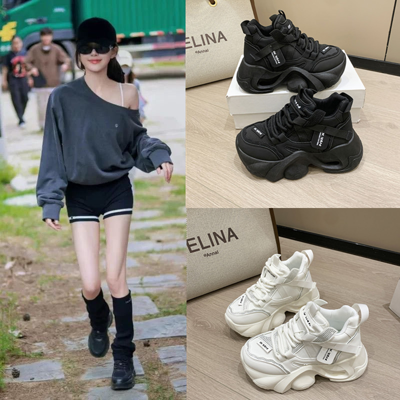 许我耀眼赵露思许妍同款鞋小个子新款厚底运动休闲增高慢跑老爹鞋