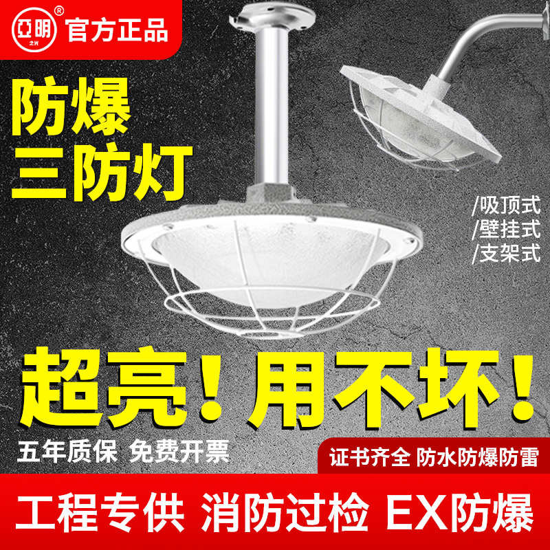 亚明led防爆灯仓库厂房加油站车间工厂防水灯罩隔爆型照明地雷灯