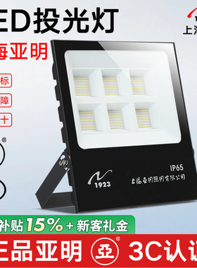 上海亚明led投光灯户外防水防雷工厂射灯超亮路灯球场仓库照明灯