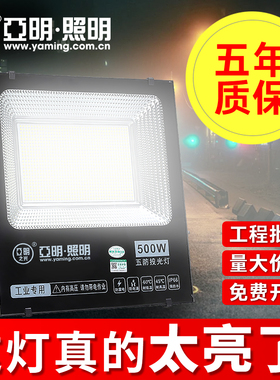 亚标led投光灯射灯户外防水强光超亮工地工厂房探照广告灯照明灯