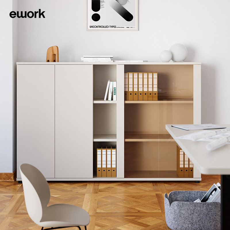 ework办公家具文件柜资料柜储物柜简约办公室落地对开门配套书柜