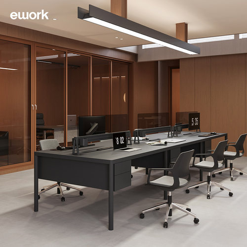 ework办公室职员桌组合屏风简约