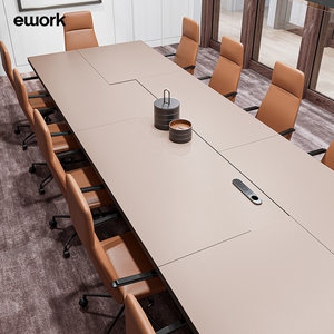 ework加厚会议桌长条桌椅组合简约现代长方形大型办公室家具洽谈