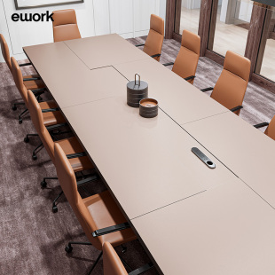 ework加厚会议桌长条桌椅组合简约现代长方形大型办公室家具洽谈