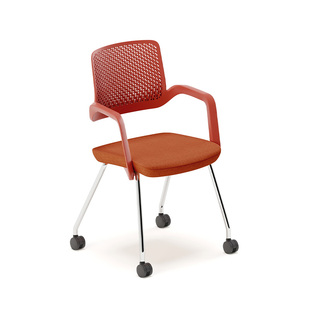ework老板高级感轻奢员工办公椅网布椅移动带轮子会议椅