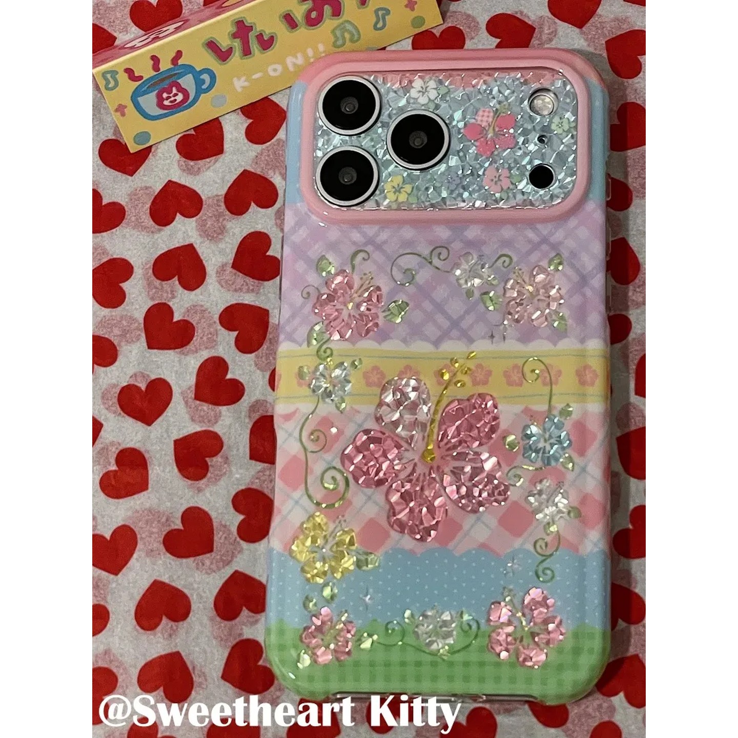镭射闪钻藤蔓扶桑花简约ins手机壳17promax保护iphone15女iPhone16pro双层iphone16卡通iPhone17苹果15pro