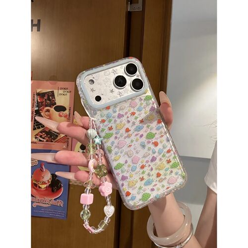 麦加.大孔海底满屏小鱼简约ins手机壳17promax保护iphone15女iPhone16pro双层iphone16卡通iPhone17苹果15pro