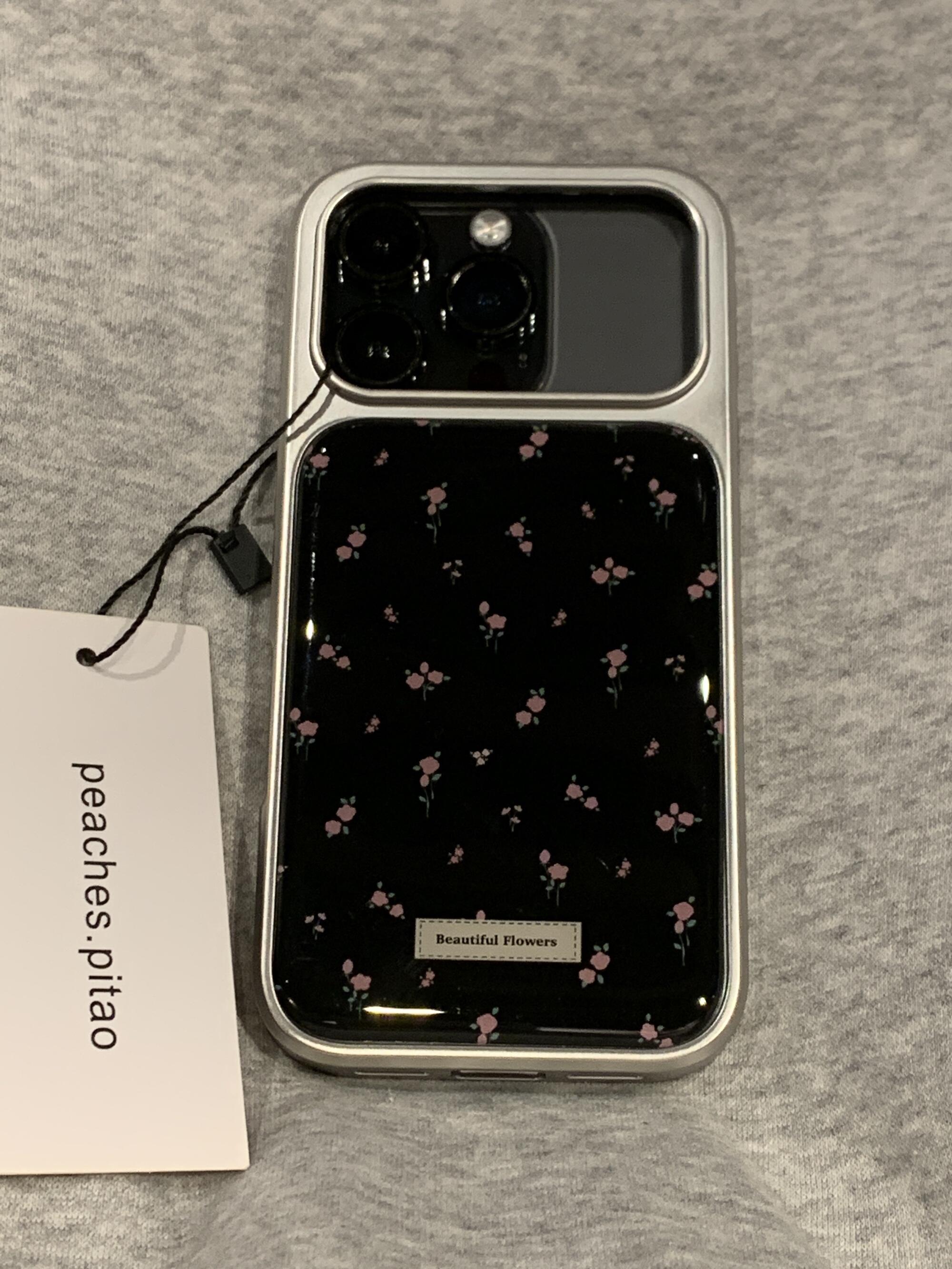 小清新少女电镀碎花粉黑丝绒韩系ins手机壳17promax苹果iphone17pro保护iPhone16pro双层iPhone17苹果15pro