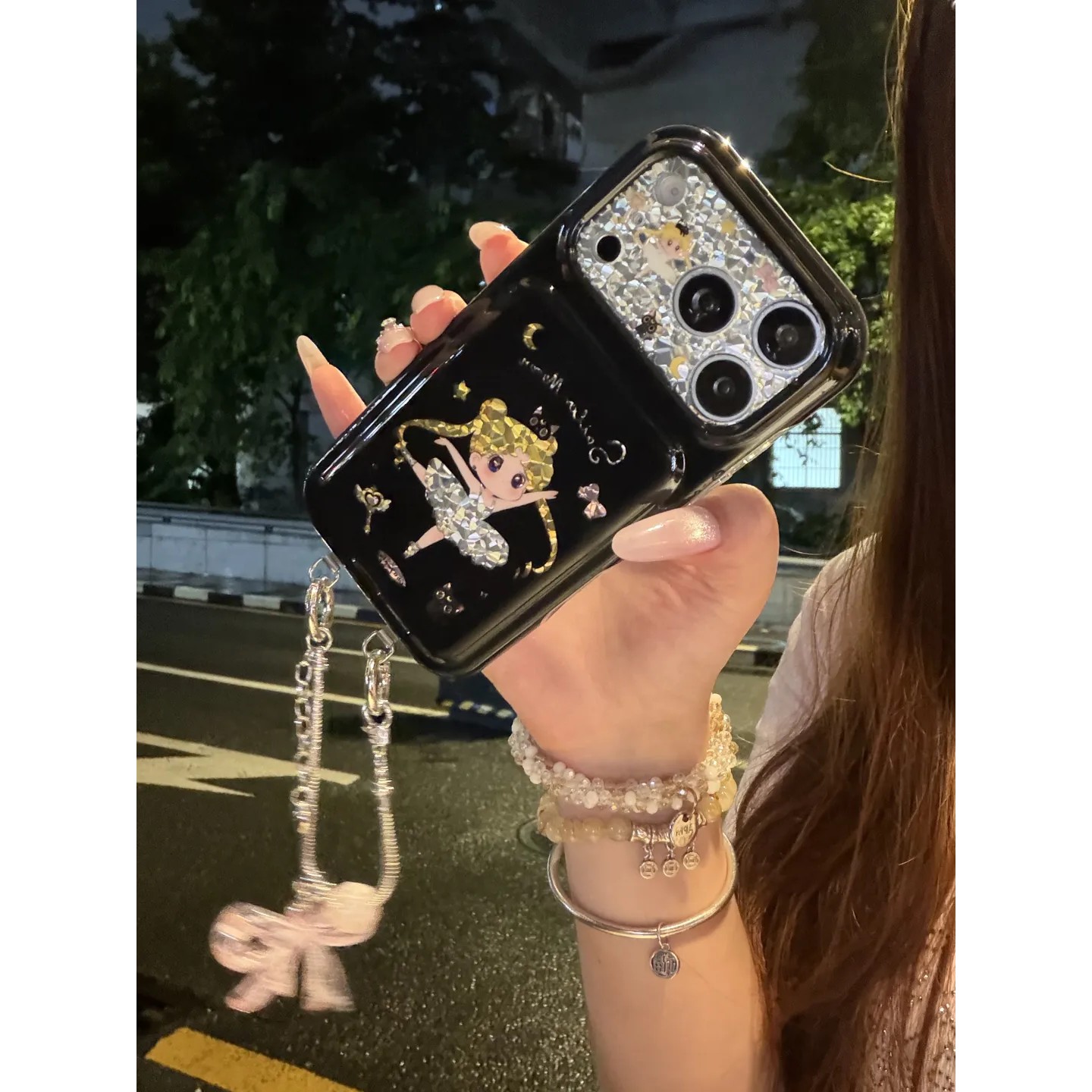 黑色芭蕾女孩简约ins手机壳18promax17promax保护18pro苹果17pro女iPhone16pro双层iphone16卡通iPhone17