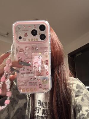 粉底叉子草莓kt拼贴蛋糕韩系ins风17pro手机壳17promax保护iphone15女款16pro双层16卡通iPhone17苹果15pro