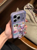 ins透紫色星星kt企鹅手机壳苹果17promax手机壳iPhone16pro苹果17pro手机壳iphone16卡通iPhone17苹果15pro