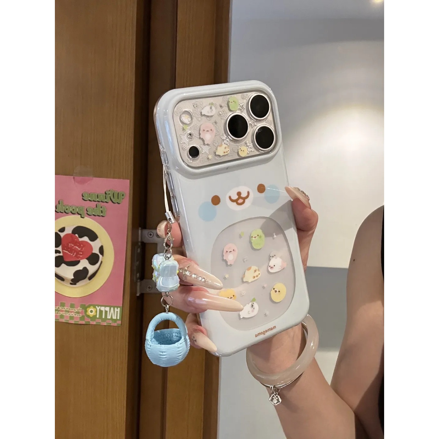 彩色圆滚滚的小海豹简约ins手机壳18promax17promax保护18pro苹果17pro女iPhone16pro双层卡通iPhone17