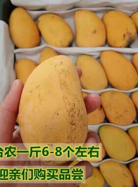 新鲜芒果海南小台农芒9斤鸡蛋芒珍珠芒小台芒香甜多汁时令水果