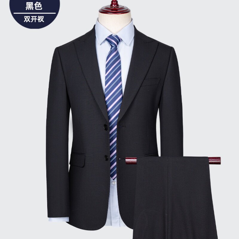 新款韩版结婚礼服羊毛三件套时尚微弹高端西服男套装休闲正装春秋