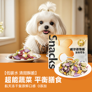 威尔逊馋嘴狗零食冻干孢子甘蓝蔬菜小型犬幼犬狗粮拌饭宠物零食