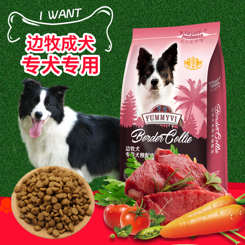 狗粮边牧成犬中大型犬美毛去泪痕