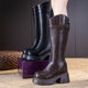 震地王厚底内增高12cm高筒长靴子女2025冬季 小个子显瘦骑士靴潮