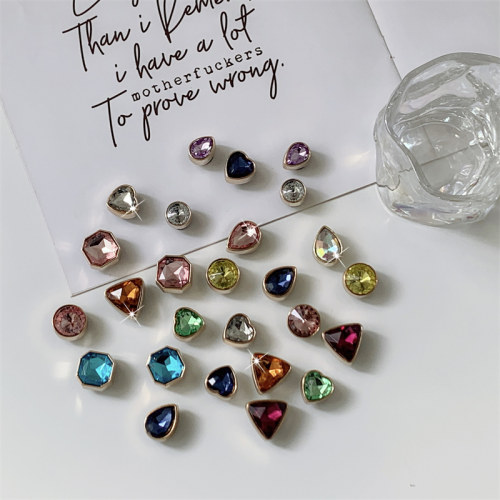 新款适配cross洞洞鞋配饰diy水晶钻石鞋花装饰扣洞洞鞋花园鞋配件