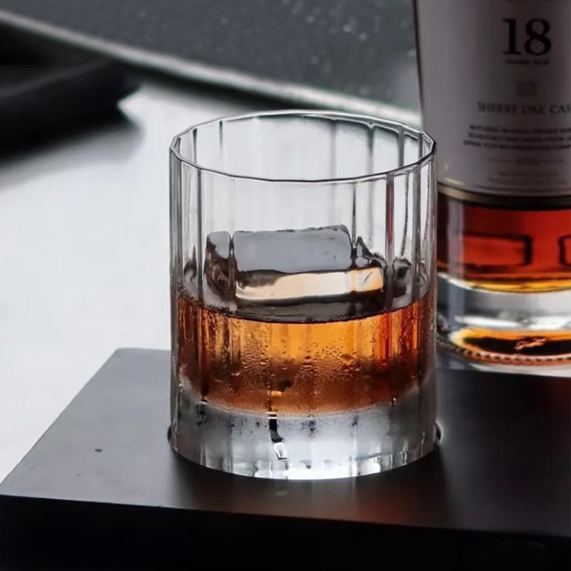 轻奢高级感 加厚威士忌酒杯轻奢高档家用洋酒杯古典冰球杯烈酒杯
