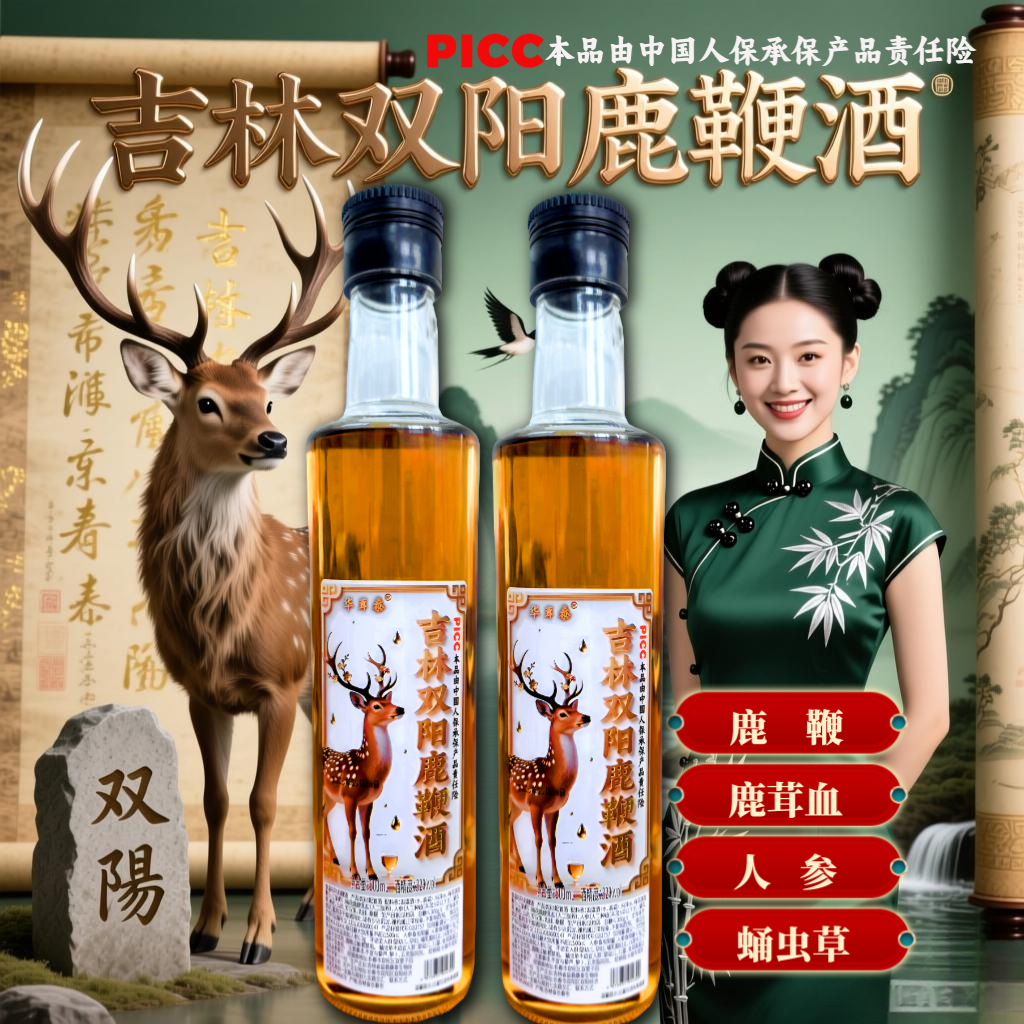 【鹿场专供】正宗正品吉林双阳鹿鞭酒高配版养生酒男士保真保纯