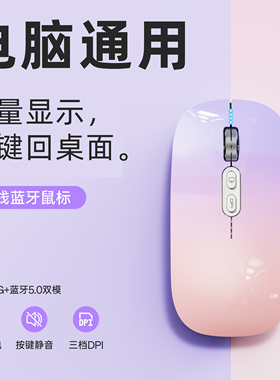 无线鼠标蓝牙静音适用苹果电脑MacBook华为笔记本平板电脑tyc充电