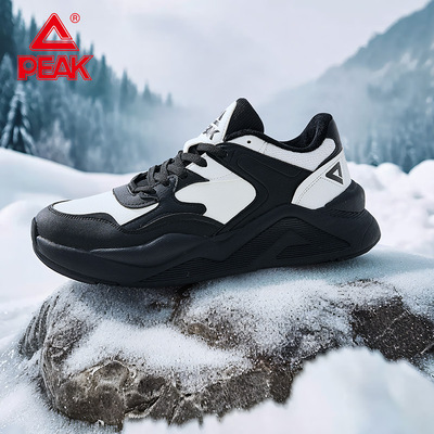 匹克棉鞋男冬季新款革面加绒保暖棉鞋男户外休闲加厚百搭鞋子男