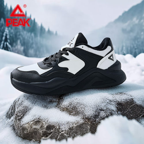 匹克棉鞋男冬季新款革面加绒保暖棉鞋男户外休闲加厚百搭鞋子男