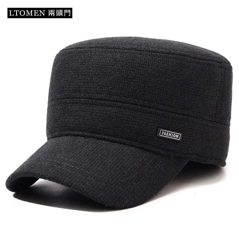 平顶帽户外男士冬季保暖护耳加厚