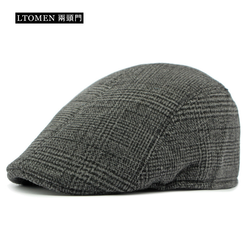 两头门鸭舌帽出游休闲男女秋冬短