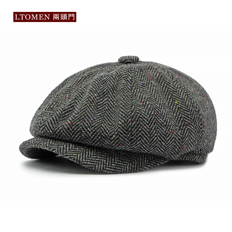 两头门八角帽出游休闲男女秋冬短