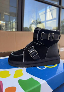 gg儿童雪地靴加绒男童鞋冬鞋女童厚雪地棉鞋偏小1码