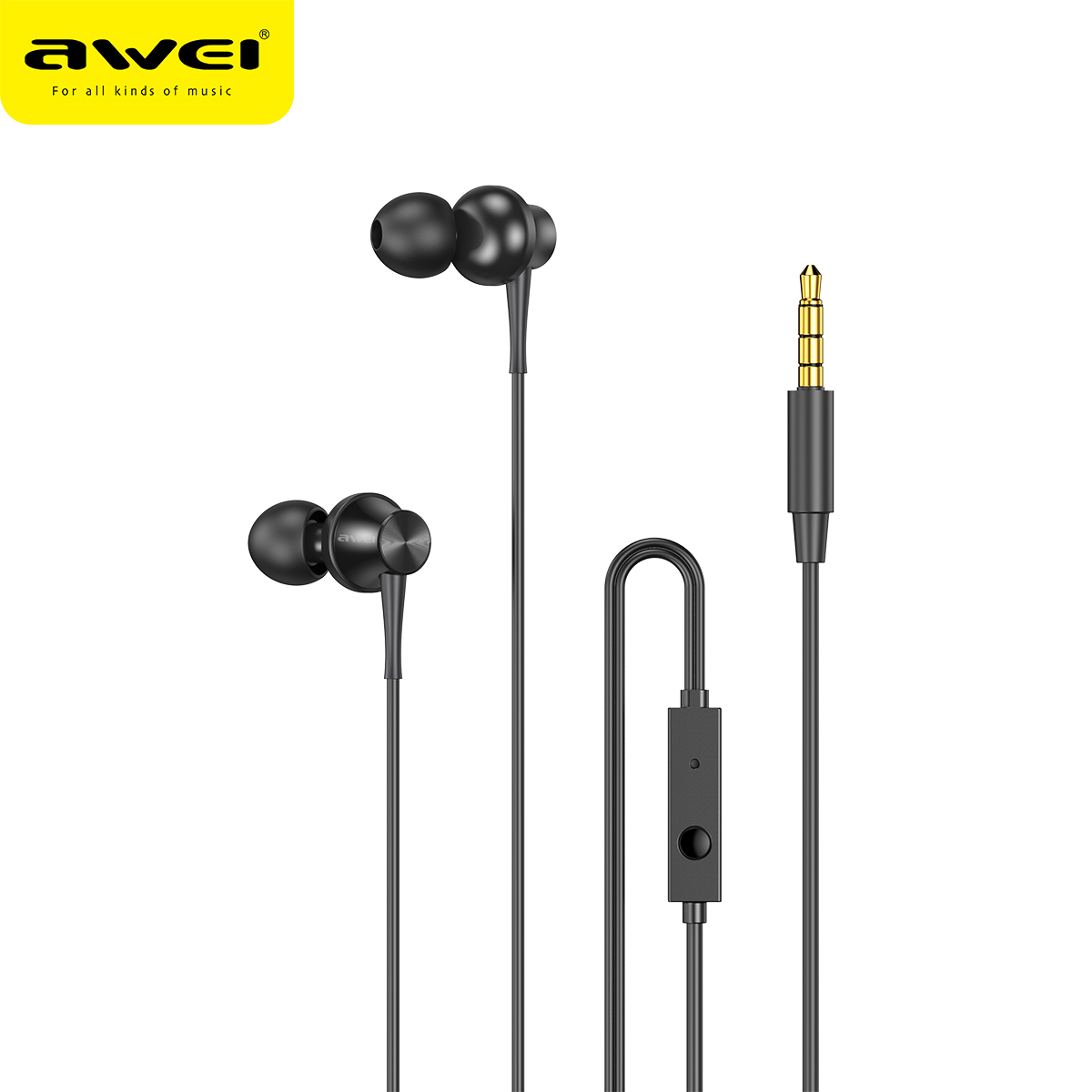 Awei/用维 PC-1用维PC-1有线耳机迷你线控智能手机耳塞入耳式重低