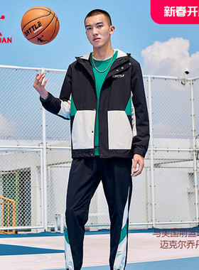 中国乔丹梭织风衣2024春季新款运动男士外套商场同款AFD13243101