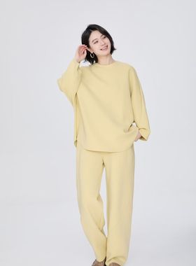 ZBY原创2026春新款时尚百搭休闲宽松显瘦圆领长袖套装女3580/3586