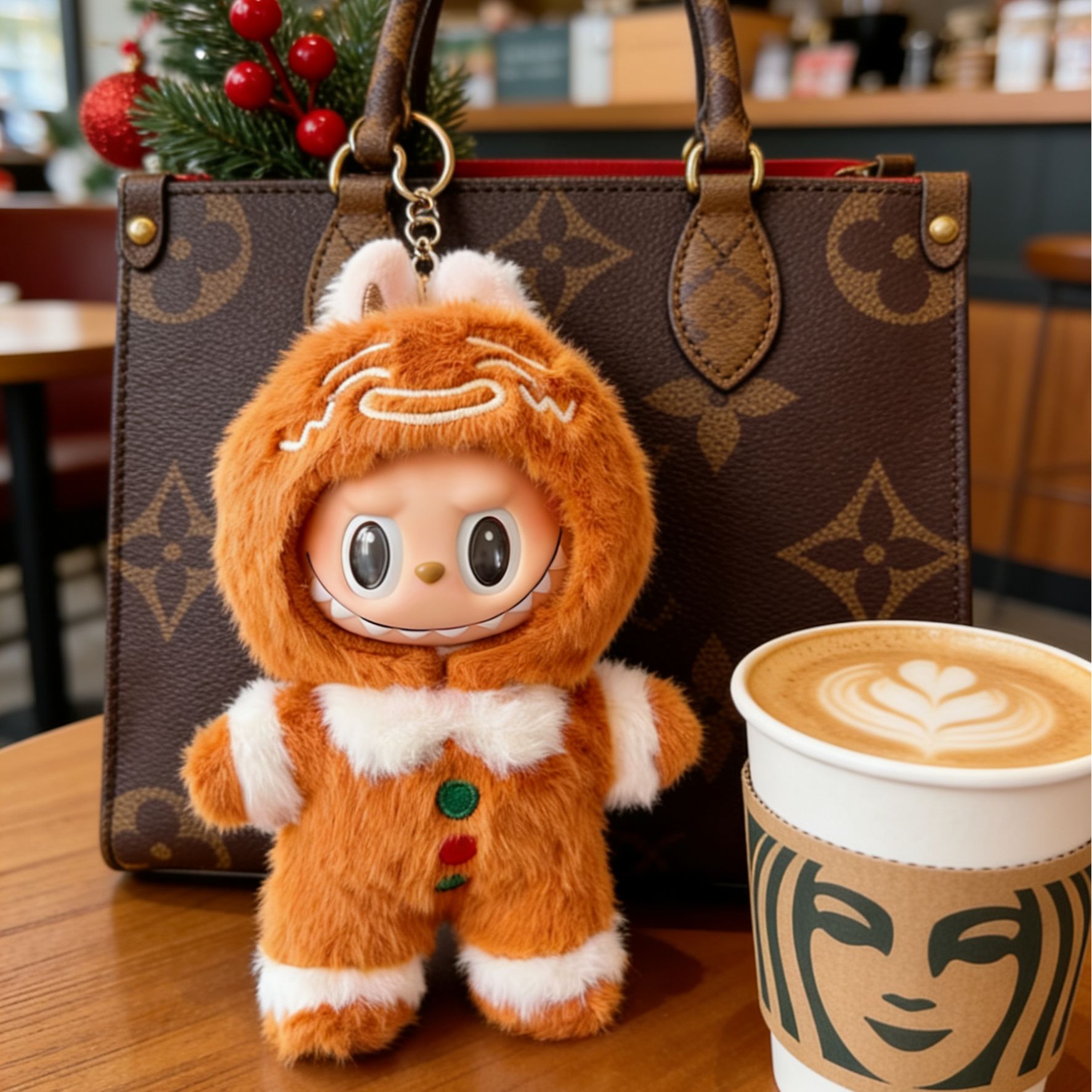 labubu娃衣一二三代拉布布通用衣服替换装仅娃衣圣诞姜饼人圣诞树